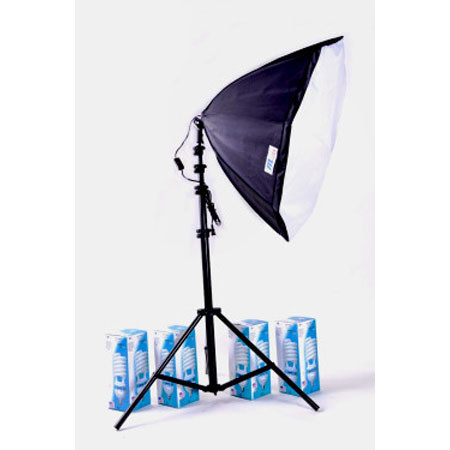 JTL Fluorescent Light High-Power Portrait Kit II, with 4 Tube Light, Stand & Softbox, 340 watts