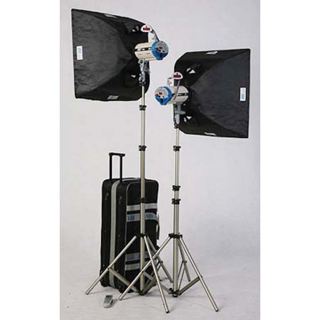 JTL DL-360 Versalight Soft Box Kit with 2 D-180, 180ws Monolights, Light Stands, Soft Boxes & Wheeled Carry Case