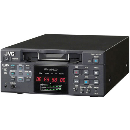 JVC Compact HDV/DV Format Video Recorder with DVCAM Playback, Cross Converter 1080i/720p/480i Output, 50Hz/60Hz Compatibility. image