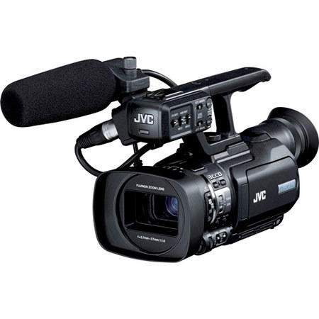 JVC GY-HM150U Compact Handheld 3-CCD Camcorder, 10x Zoom Lens, 2.7