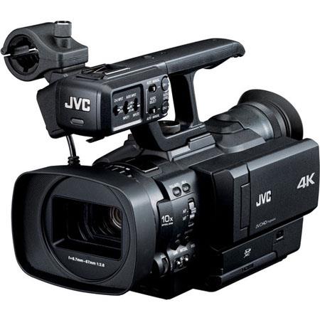JVC GY-HMQ10U 4K Compact Handheld Camcorder, 3840x2160 Resolution, 10x Zoom, 3.5