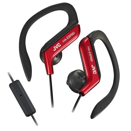 JVC HA-EBR80R Sport Ear Clip Headphones with Remote &amp; 