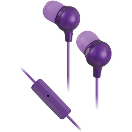 JVC HAFR36V Marshmallow In-Ear Headphones with Microphone and Remote, Violet
