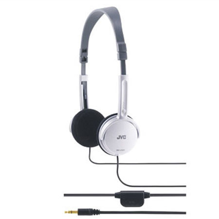JVC HAL50VS Stylish Silver Foldable Lightweight Headphones image