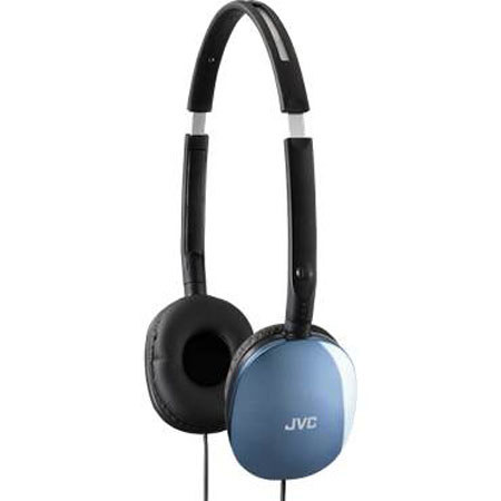 JVC HAS160A Flat Foldable Headphone, Blue