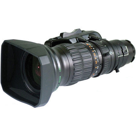 Fujinon 13:1 Wide Angle PRO-HD Zoom Lens for the JVC GY-HD100U 3-CCD Professional HDV Camcorder.