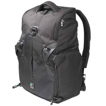 Kata 123-GO-30 Sling Backpack for DSLR with Battery Grip, Long Zoom Lens Attached &amp; 5-6 Extra Lenses &amp; Accessories image