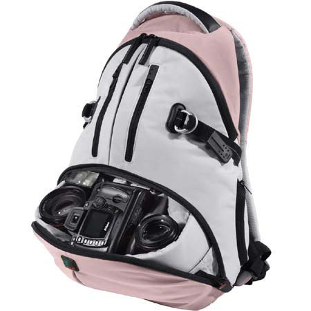 Kata DR-465 Digital Rucksack for 2 Digital SLR's with Mounted Lens, 3-4 Lenses, Flash, Accessories &amp; Personal Gear - White / Pink image