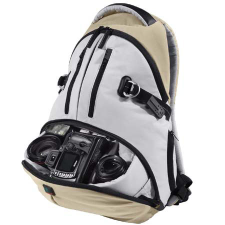 Kata DR-465 Digital Rucksack for 2 Digital SLR's with Mounted Lens, 3-4 Lenses, Flash, Accessories &amp; Personal Gear - White / Tan image