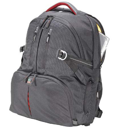 Kata DR-467 Digital Rucksack for 2 Digital SLR's with Mounted Lens, 3-4 Lenses, Flash, Laptop (to 17"), Accessories &amp; Personal Gear - Black with Red Accents image