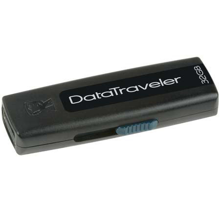 Kingston Technology Data Traveler 100, 32 GB Flash Drive with USB 2.0 Interface, Black image