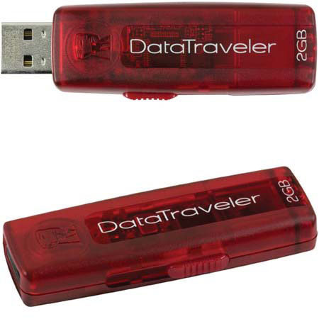 Kingston Technology Data Traveler 100, 2 GB Flash Drive with USB 2.0 Interface, Red image