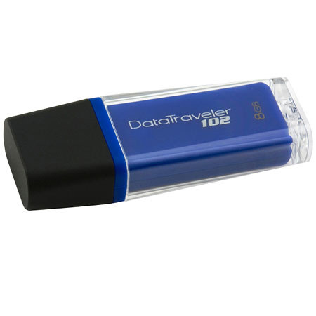 Kingston Technology DT02/8GB, 8GB Data Traveler 102, USB Flash Drive - Blue image