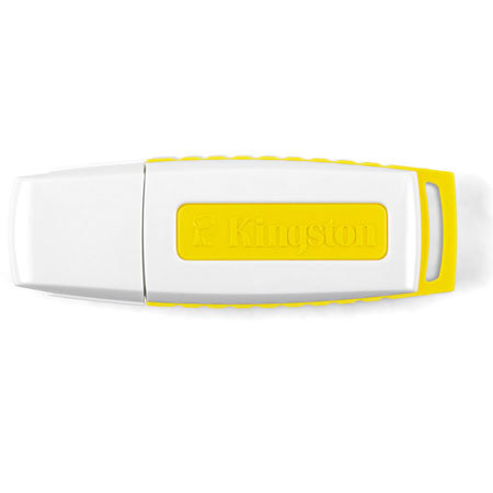 Kingston 8GB DataTraveler I Generation 3 USB 2.0 Flash Drive, White and Yellow image