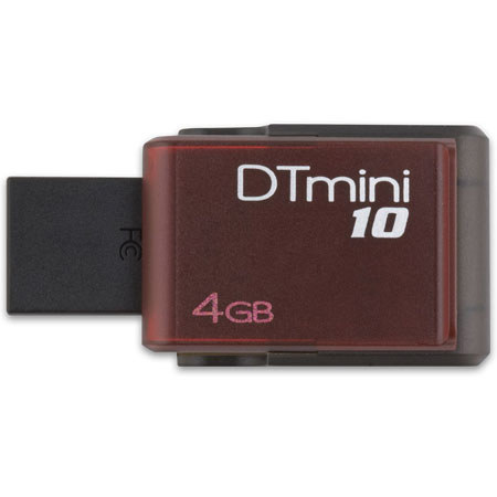 Kingston Technology DTM10/4GB, 4 GB Data Traveler mini10, USB Flash Drive - Red image
