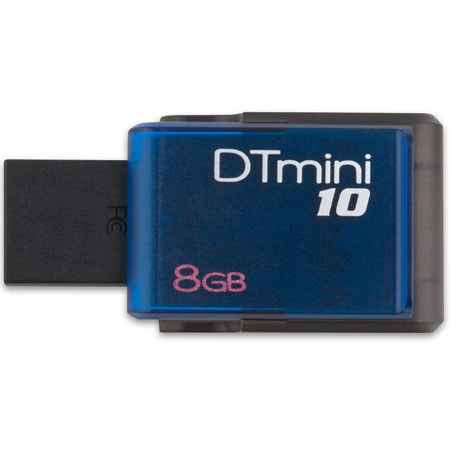 Kingston Technology DTM10/8GB, 8 GB Data Traveler mini10, USB Flash Drive - Blue image