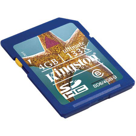 Kingston Technology 4 GB Class 6 Secure Digital High Capacity (SDHC) Ultimate Memory Card, 133x Write image