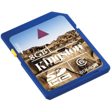 Kingston Technology 8 GB Class 6 Secure Digital High Capacity (SDHC) Memory Card. image