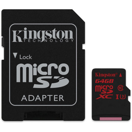 UPC 740617237009 product image for Kingston Technology 64GB microSDXC UHS-I U3 Flash Card with SD Adapter, 90MB/s R | upcitemdb.com