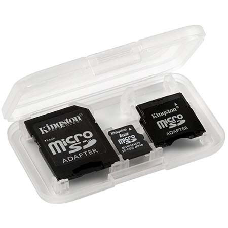 Kingston Technology 1 GB Micro Secure Digital, microSD, Memory Card with Adaptors to MiniSD &amp; Standard SD card image