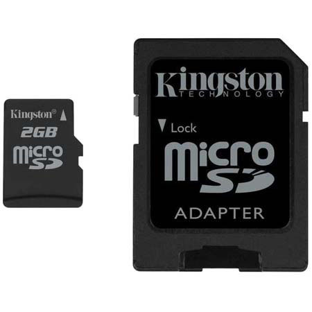 Kingston Technology 2 GB Micro Secure Digital, microSD, Memory Card with SD Adapter image
