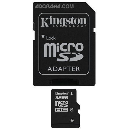 Kingston Technology 32GB microSDHC (Class 4) High Capacity micro Secure Digital Card with Standard SD Adapter image