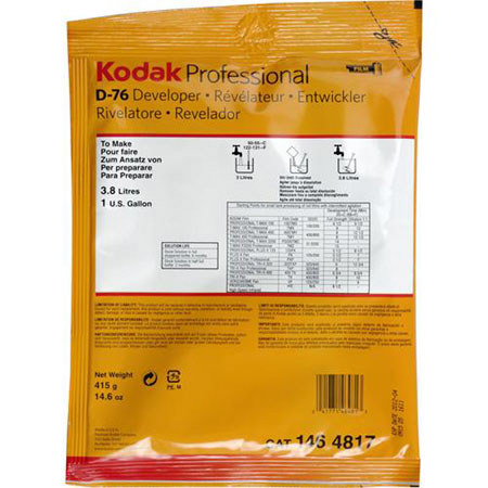 Kodak D-76 Black &amp; White Film Developer, Powder to Make 1 Gallon. image