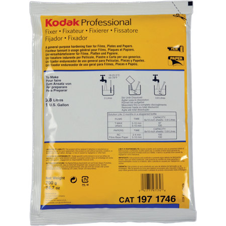 Kodak Professional Fixer with Hardener for both Black &amp; White Film and Paper, Powder to Make 1-Gallon. image