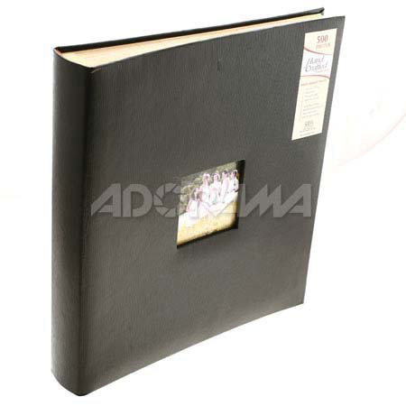 Kleer-Vu Photo / Memo Album, Leatherette Huge Collection, Black, Holds 500 4&quot; x 6&quot; Photos, 5 Per Page. image