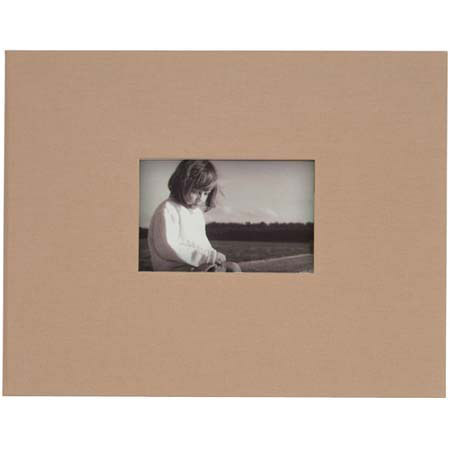 Kolo Newport, Post Bound Scrapbook Inkjet Page Album, 11&quot; x 14&quot; (Camel Blue - Soft White Pages) image