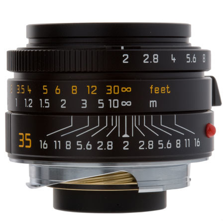 Leica 35mm f/2 SUMMICRON-M ASPHERICAL Black Wide Angle Manual Focus Lens for M System - USA image