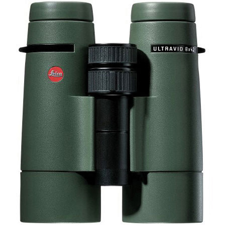 Leica 8 x 42 BR Ultravid, Water Proof Roof Prism Binocular with 7.4 Degree Angle of View, Green Armored, USA image