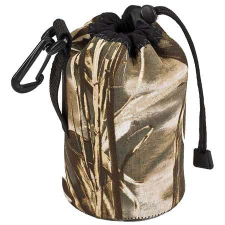 LensCoat Soft Neoprene LensPouch Bag, Large Wide, 4.5"D x 8"L, - Realtree Advantage Max4 HD image