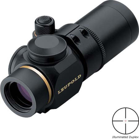 Leupold 1 x 14mm Prismatic Series Shotgun &amp; Muzzleloader Scope, Matte Black Finish with Illuminated Duplex Reticle. image