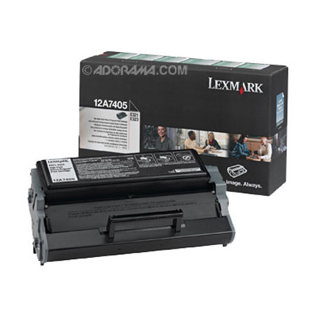 Lexmark 12A7405 Black Toner Cartridge, E321, E323 High Yield Return Program Print Cartridge, Yield 6,000 Pages
