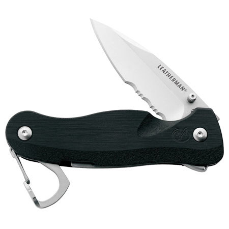 Leatherman Crater c33Lx, Folding Serrated Blade Knife with Drop Point, 2.6" Blade Length