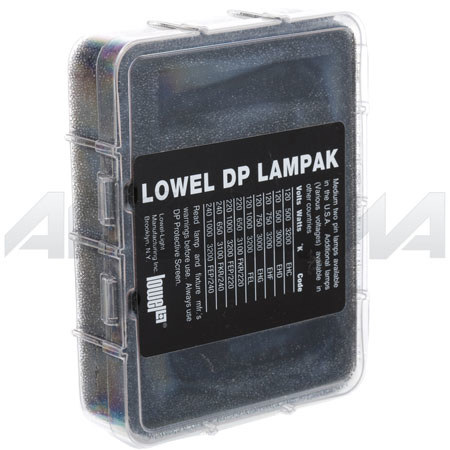 Lowel DP Lampak, Protective Box Safely Stores Four DP Bulbs.