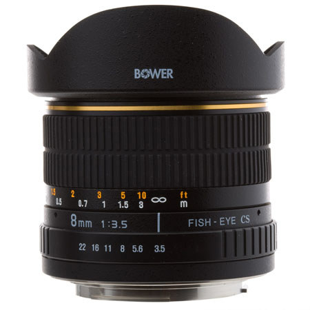 Bower 8mm f/3.5 Fisheye Lens for Nikon AF APS-C Autofocus Cameras image