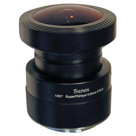 Sunex 5.6mm f/5.6 SuperFisheye Lens with Nikon Mount for QTVR Panoramic Photography, Field of View 185&deg;. image