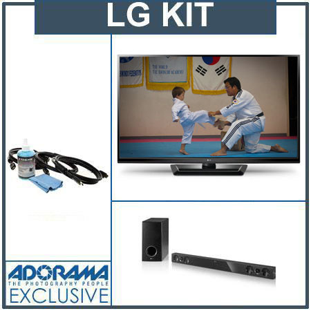 LG 42PA4500 42" 720p Plasma HDTV - Bundle with - LG NB3520A Sound Bar Audio System and Xtreme Cable HDMI 1.4 3D HDTV Hook Up Kit