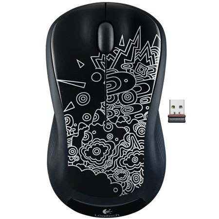 Logitech M310 Wireless Mouse, 2.4GHz Wireless Connectivity, USB Interface, Black