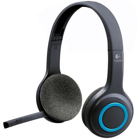 Logitech H600 Wireless Over-The-Head Headset, Noise Cancelling Microphone, Blue/Black