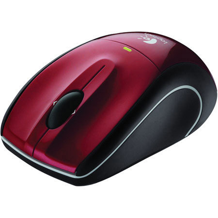 Logitech M505 Wireless Laser Mouse, USB, Red