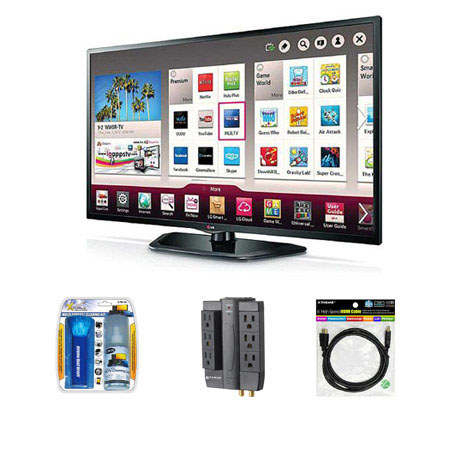 Cyber Monday LG 42LN5700 42' Class Smart TV - Bundle - with Sanus Systems ELM202 6-Outlet Surge Protector, Xtreme Cables HDMI 1.4 Audio/Video 6' Cable for 3D HDTV, 