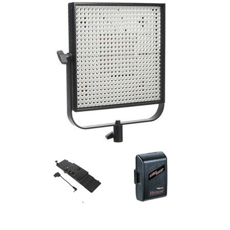 Litepanels 1x1 LED 3200K/5600K Bi-Color Light Flood - Bundle - with LitepanelsGold Mount Adapter Plate , Anton Bauer Hytron 50 Digital Battery