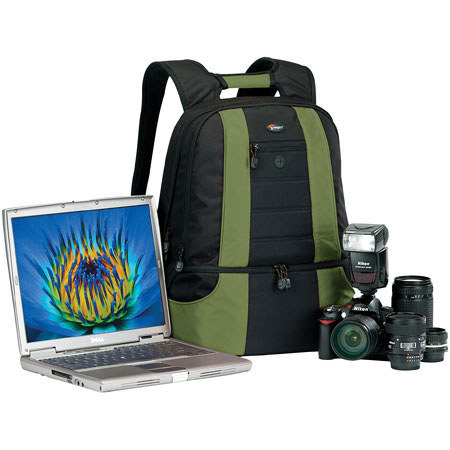 Lowepro CompuDaypack, Triple Compartment Design, for most 17" Notebook Computers, Plus a Digital SLR System, Color: Leaf Green image