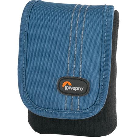 Lowepro Dublin 10 Camera Pouch for Ultra-Compact Point/Shoot Camera /Camcorder, Black/Arctic Blue