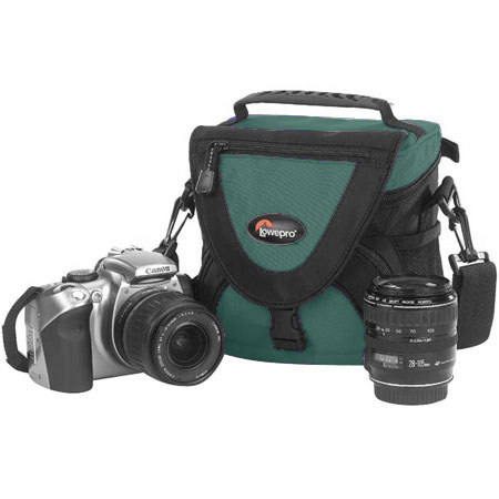 Lowepro Nova Mini AW, All Weather Bag for 35mm or Digital SLR Cameras with 1 or 2 Lenses, Green. image