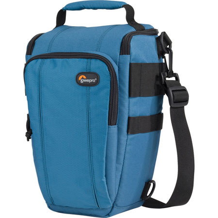 Lowepro Toploader Zoom 55 AW Bag for DSLR Camera with Attached Lens (Up to 80-400mm f/4.5); Memory Cards, Sea Blue image