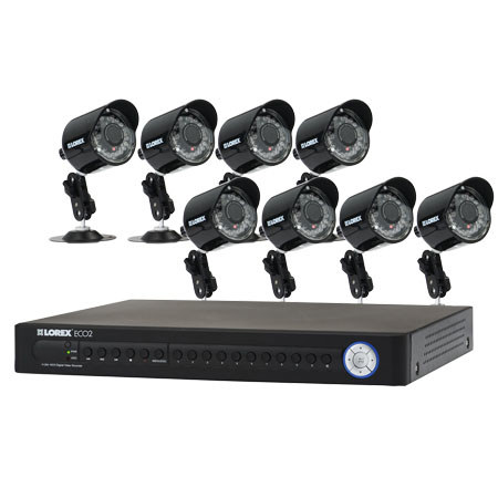 Lorex 16 Ch 1TB Hard Drive Surveillance System with 8 Cameras, Up to 650 TVL Resolutions